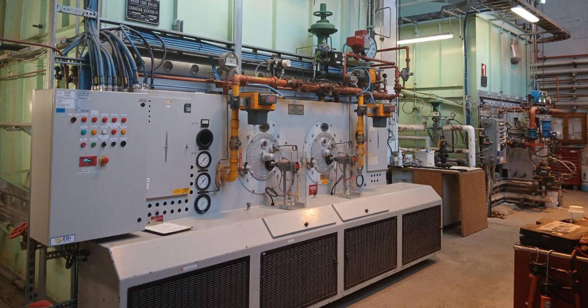 Une salle des machines.